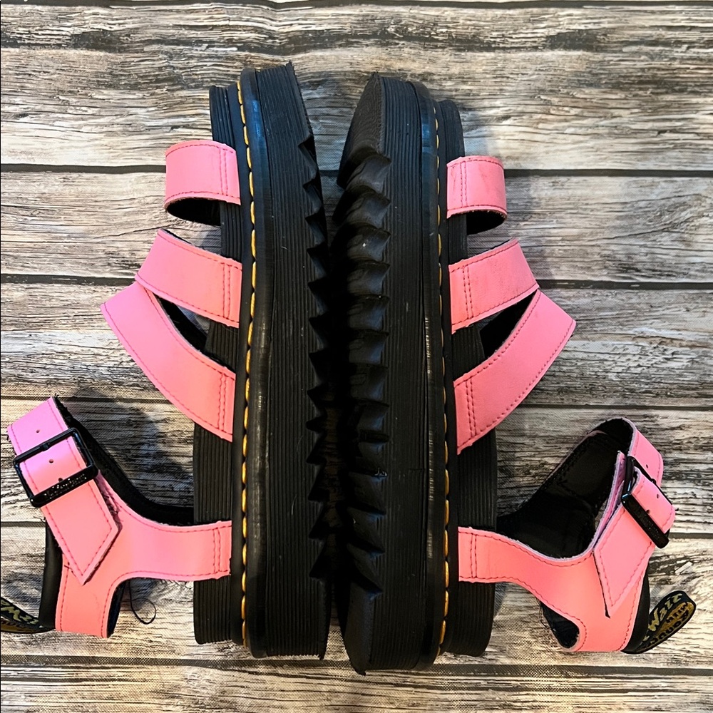Dr Martens Blair Buckle Sandals in Pink 8 - Picture 7 of 9